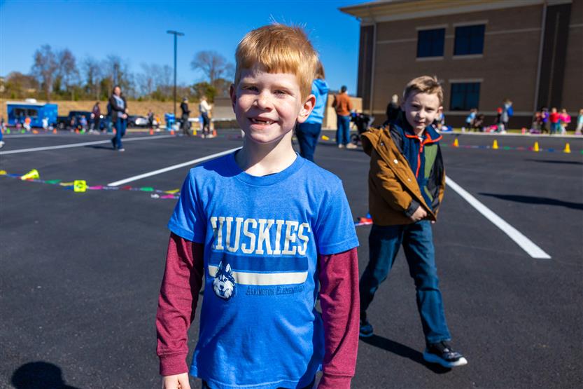 Students participate in a fun run